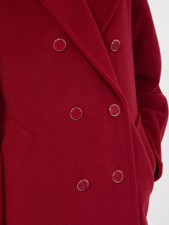 101801 Icon Coat, rosso scuro