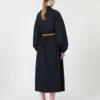 Abito a camicia in cotone, blu navy