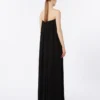 Abito bustier in cady, nero