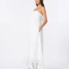 Abito bustier in tela di lino, bianco Abito bustier in tela di lino, bianco