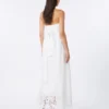 Abito bustier in tela di lino, bianco Abito bustier in tela di lino, bianco