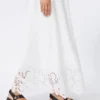 Abito bustier in tela di lino, bianco Abito bustier in tela di lino, bianco