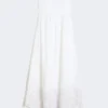 Abito bustier in tela di lino, bianco Abito bustier in tela di lino, bianco