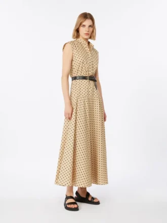 Abito camicia in popeline stampato, colonial