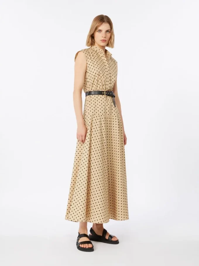Abito camicia in popeline stampato, colonial