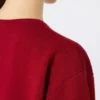 Abito corto in lana, rosso scuro