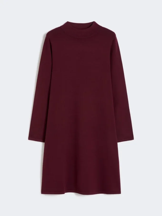 Abito in filato di viscosa elasticizzata, bordeaux Abito in filato di viscosa elasticizzata, bordeaux
