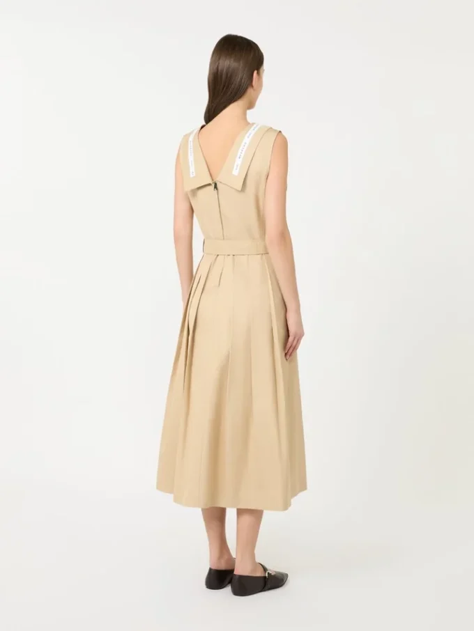 Abito in gabardine idrorepellente, beige