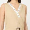 Abito in gabardine idrorepellente, beige