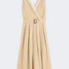 Abito in gabardine idrorepellente, beige