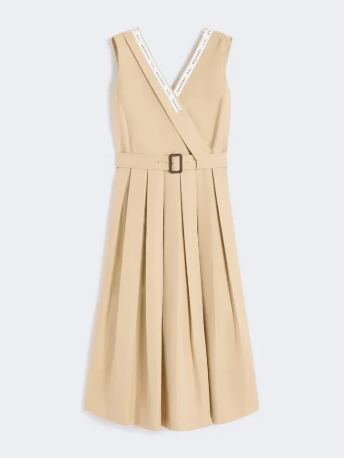 Abito in gabardine idrorepellente, beige