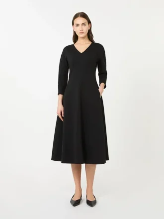 Abito in jersey elasticizzato, nero