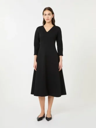 Abito in jersey elasticizzato, nero