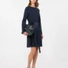 Abito in jersey Milano-knit, blu navy