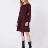 Abito in jersey Milano-knit, bordeaux