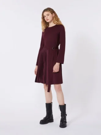 Abito in jersey Milano-knit, bordeaux