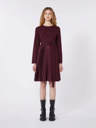 Abito in jersey Milano-knit, bordeaux