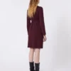 Abito in jersey Milano-knit, bordeaux