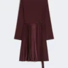 Abito in jersey Milano-knit, bordeaux