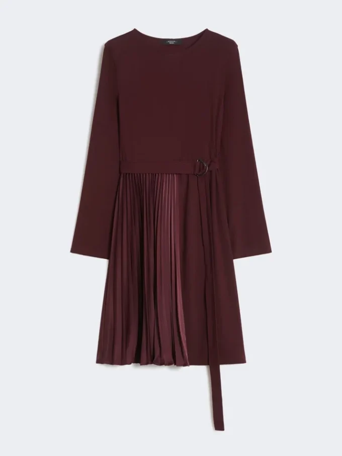 Abito in jersey Milano-knit, bordeaux