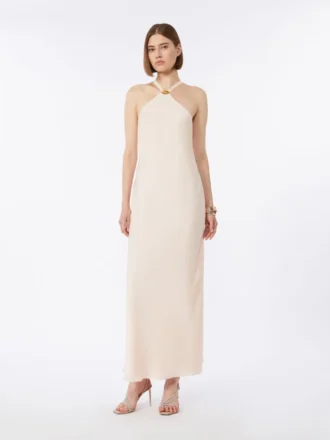 Abito leggero in raso, rosa beige