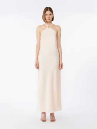Abito leggero in raso, rosa beige