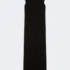 Abito lungo leggero in cady, nero Abito lungo leggero in cady, nero