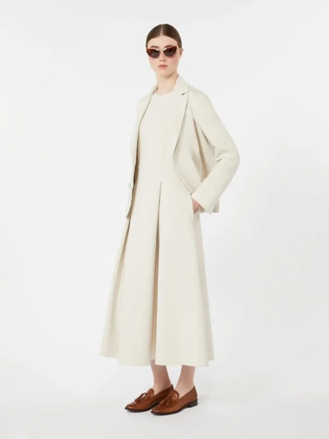 Giacca doppiopetto in jersey scuba, beige Giacca doppiopetto in jersey scuba, beige
