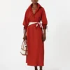 Abito oversize in popeline di cotone, rosso Abito oversize in popeline di cotone, rosso