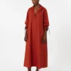 Abito oversize in popeline di cotone, rosso Abito oversize in popeline di cotone, rosso