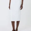 Abito tubino in filato di viscosa elasticizzata, bianco ottico Abito tubino in filato di viscosa elasticizzata, bianco ottico