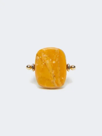 Anello in metallo e resina, arancione Anello in metallo e resina, arancione