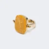 Anello in metallo e resina, arancione