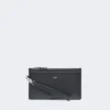Astuccio in pelle con cinturino da polso, nero