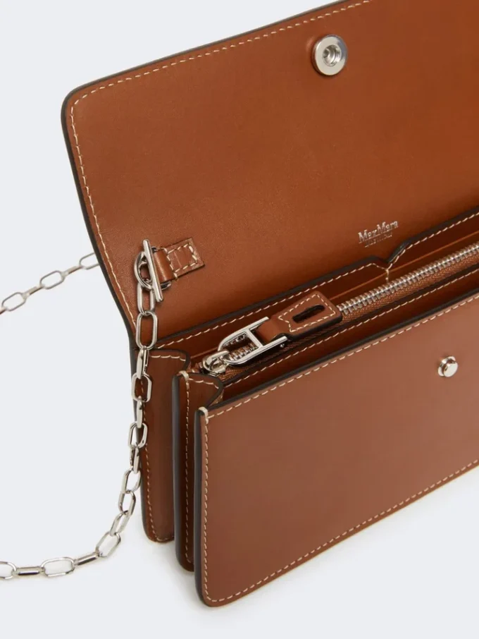 Astuccio per telefono in pelle, marrone ambra Astuccio per telefono in pelle, marrone ambra