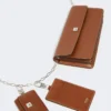 Astuccio per telefono in pelle, marrone ambra Astuccio per telefono in pelle, marrone ambra