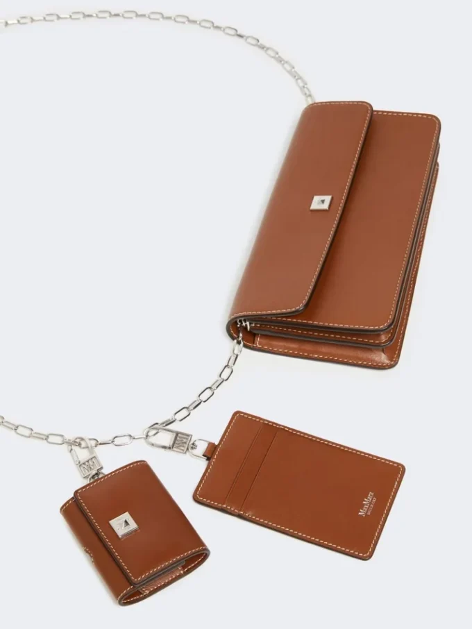 Astuccio per telefono in pelle, marrone ambra Astuccio per telefono in pelle, marrone ambra