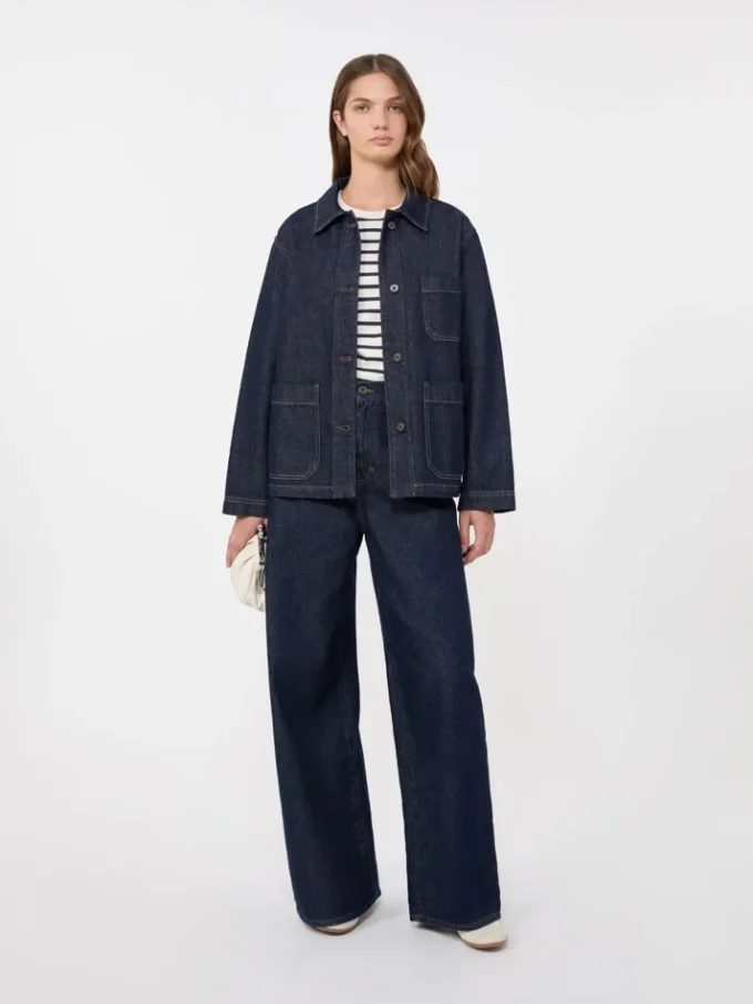 Autentica giacca-pantalone in denim, blu navy Autentica giacca-pantalone in denim, blu navy