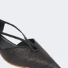 Ballerine intrecciate effetto rafia, nere Ballerine intrecciate effetto rafia, nere