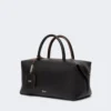 Borsa a bombetta media in pelle naturale, nera