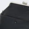 Borsa a busta Pasticcino in nappa lucida, blu oltremare