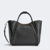 Borsa a mano in pelle Marine, nera Borsa a mano in pelle Marine, nera
