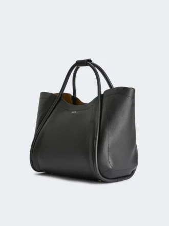 Borsa a mano in pelle Marine, nera