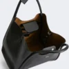 Borsa a mano in pelle Marine, nera Borsa a mano in pelle Marine, nera