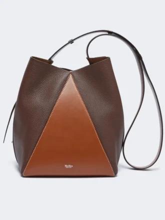 Borsa a secchiello media, color cacao