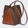 Borsa a secchiello media, color cacao