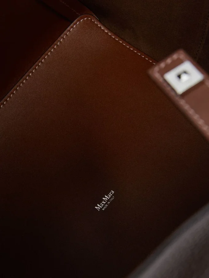 Borsa a secchiello media, color cacao