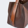 Borsa a secchiello media, color cacao