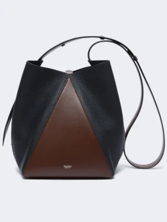 Borsa a secchiello media, marrone nocciola
