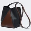 Borsa a secchiello media, marrone nocciola